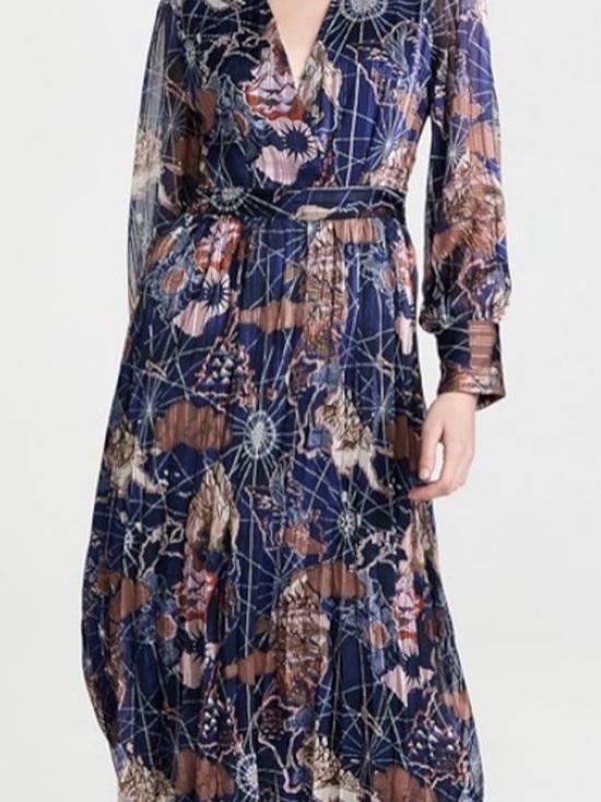 Scotch & Soda Dresses & Skirts - Scotch & Soda Navy Floral-Abstract Long Sleeve Maxi Dress